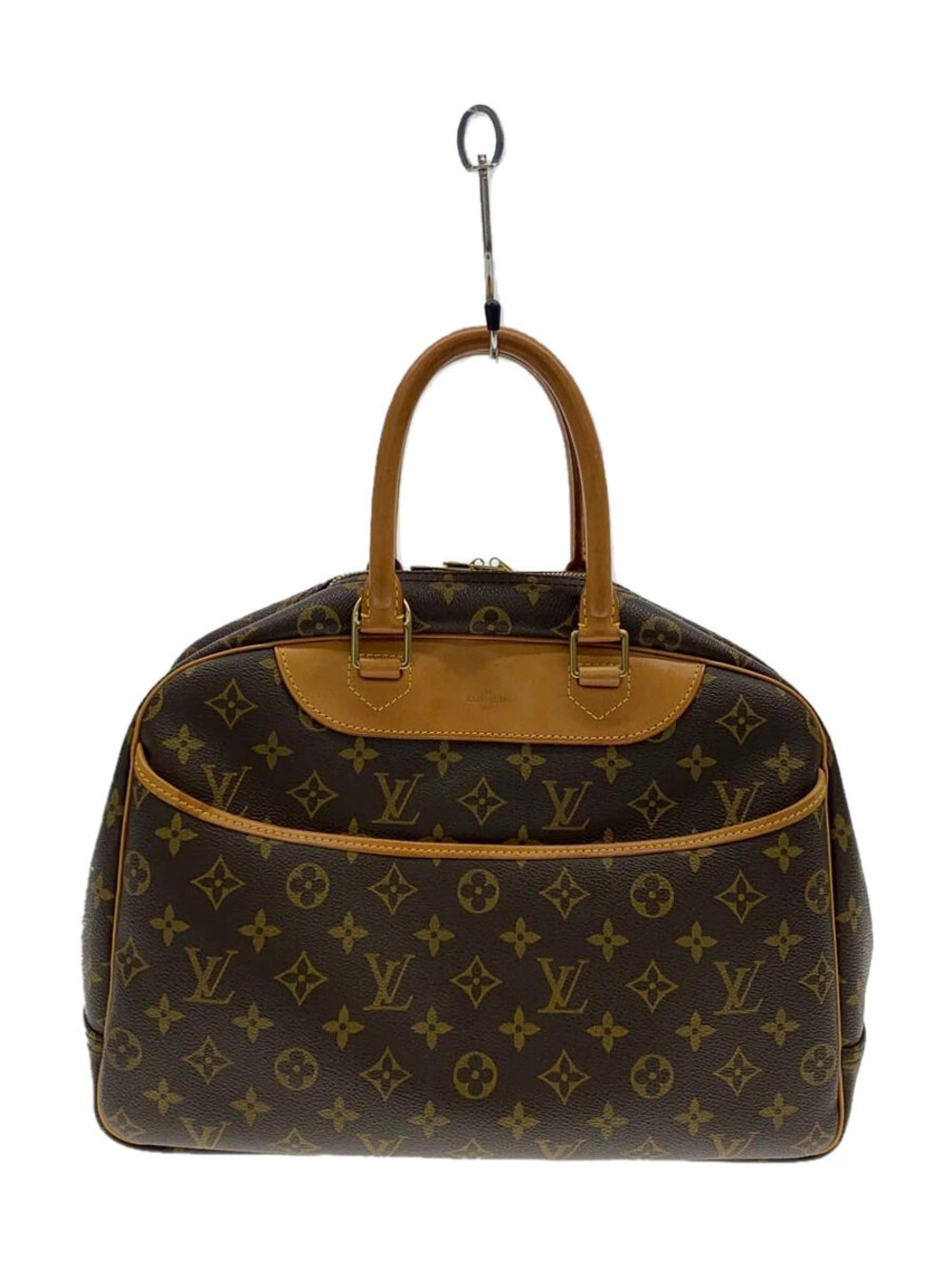 LOUIS VUITTON Bowling Vanity Handbag Brown Monogram
